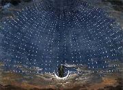 Karl friedrich schinkel Stage set for Mozart's Magic Flute oil on canvas